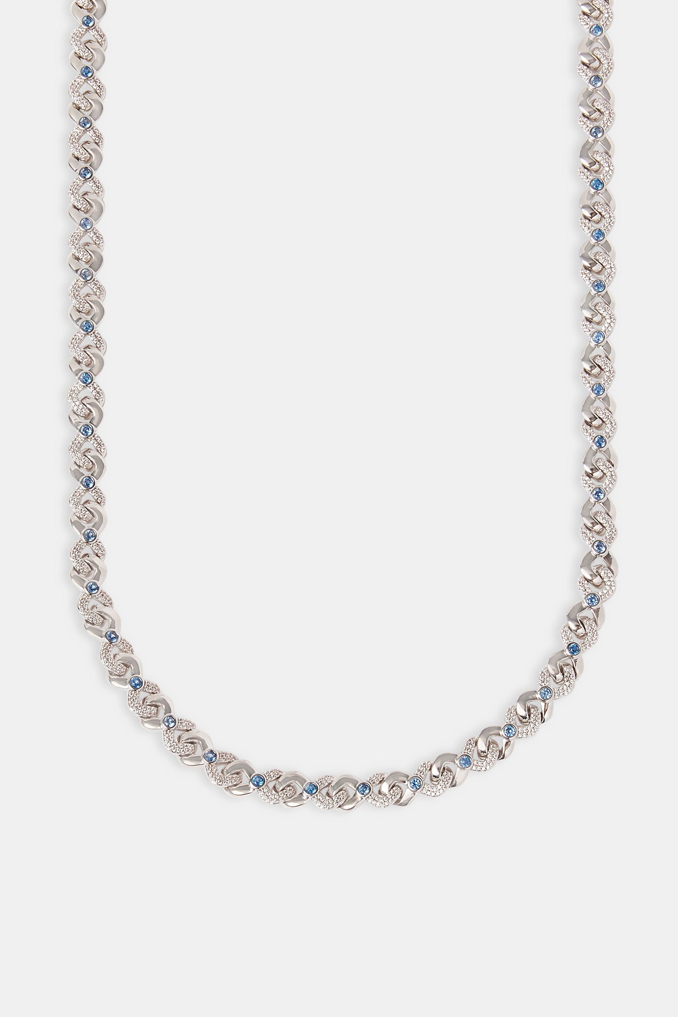 Iced Blue Stone Infinity Chain - 6mm